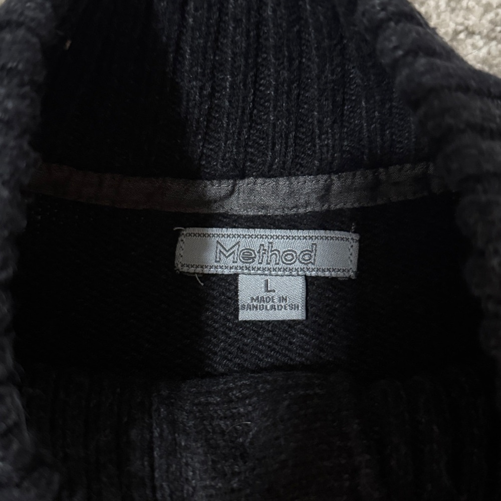 Method Black Sweater Button Down - image 2